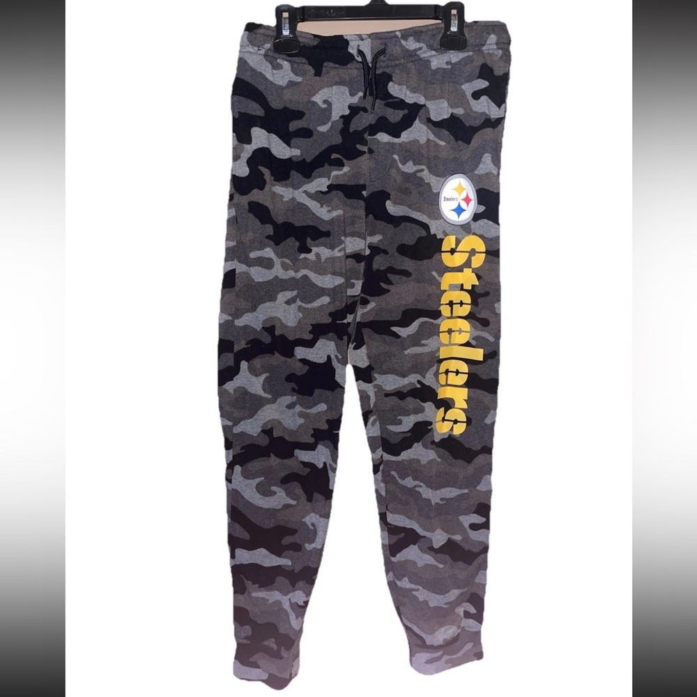 NFL Steelers Team Apparel Sweat Pants Boys Sz 18-20 Draw String Pockets